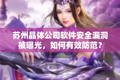 苏州晶体公司软件安全漏洞被曝光，如何有效防范？