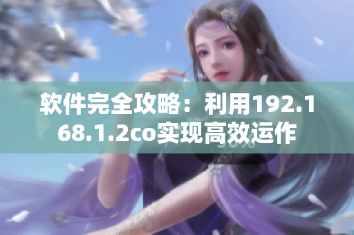 软件完全攻略：利用192.168.1.2co实现高效运作