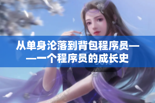从单身沦落到背包程序员——一个程序员的成长史