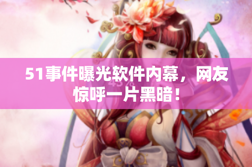 51事件曝光软件内幕，网友惊呼一片黑暗！