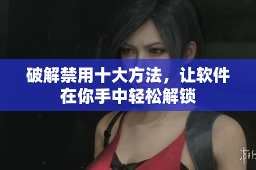 破解禁用十大方法，让软件在你手中轻松解锁