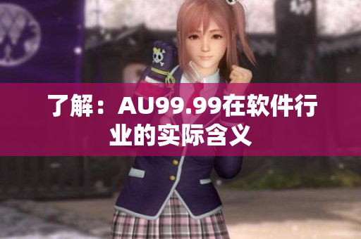 了解：AU99.99在软件行业的实际含义