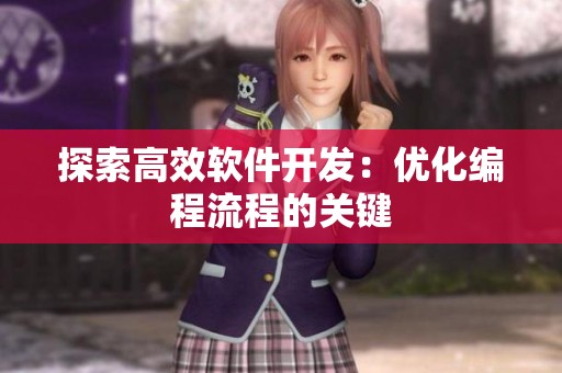 探索高效软件开发：优化编程流程的关键