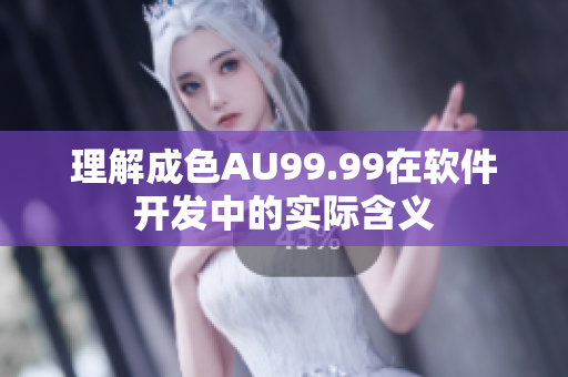 理解成色AU99.99在软件开发中的实际含义