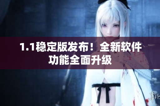 1.1稳定版发布！全新软件功能全面升级