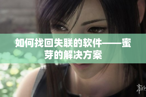 如何找回失联的软件——蜜芽的解决方案