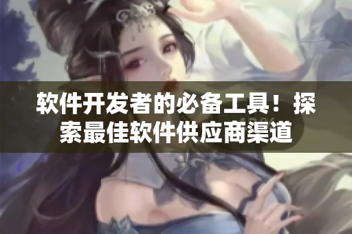 软件开发者的必备工具！探索最佳软件供应商渠道