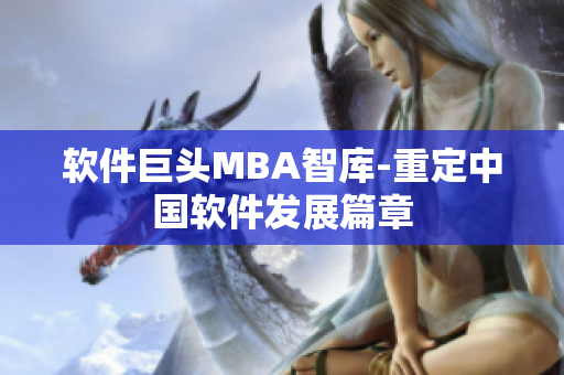 软件巨头MBA智库-重定中国软件发展篇章