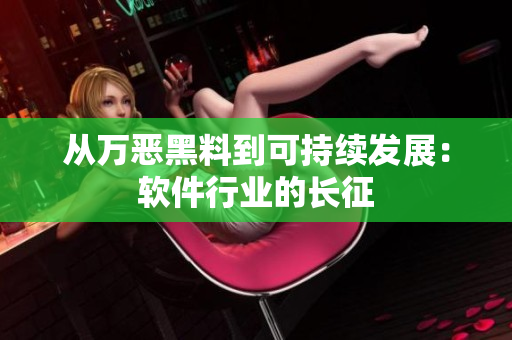 从万恶黑料到可持续发展：软件行业的长征