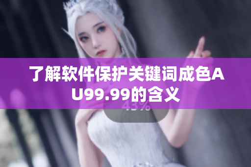 了解软件保护关键词成色AU99.99的含义