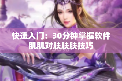 快速入门：30分钟掌握软件肌肌对肤肤肤技巧