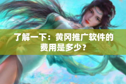 了解一下：黄冈推广软件的费用是多少？