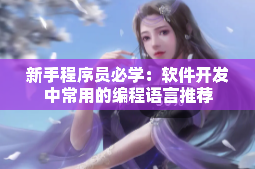 新手程序员必学：软件开发中常用的编程语言推荐