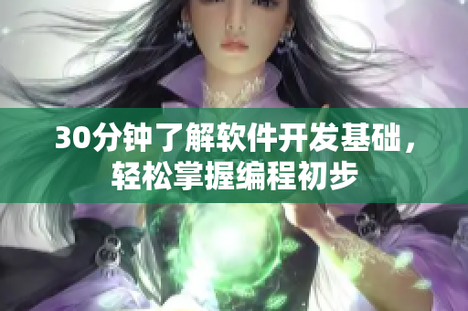 30分钟了解软件开发基础，轻松掌握编程初步