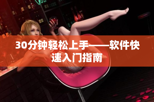 30分钟轻松上手——软件快速入门指南