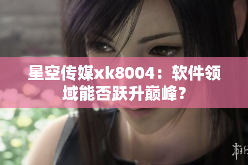 星空传媒xk8004：软件领域能否跃升巅峰？