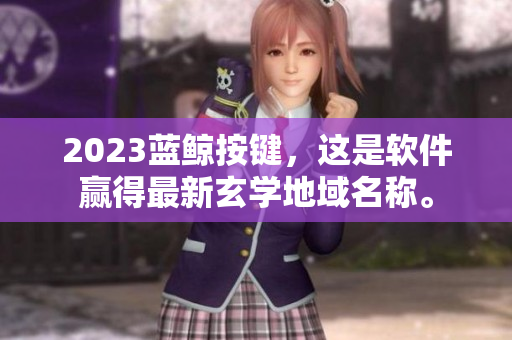 2023蓝鲸按键，这是软件赢得最新玄学地域名称。