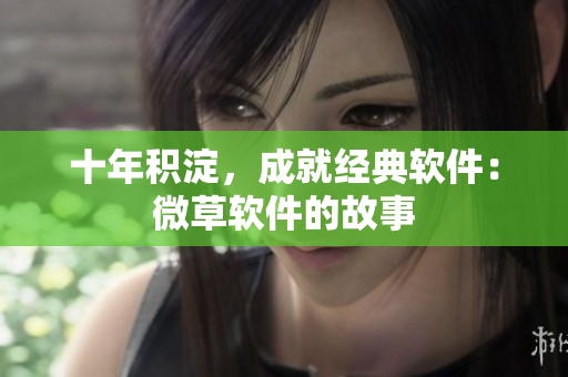 十年积淀，成就经典软件：微草软件的故事