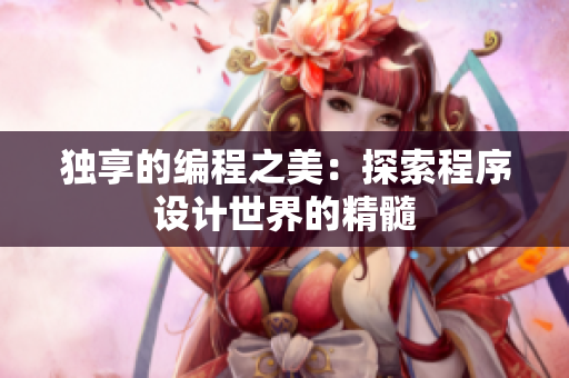 独享的编程之美：探索程序设计世界的精髓