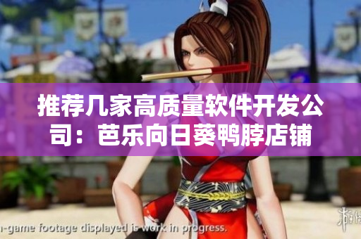 推荐几家高质量软件开发公司：芭乐向日葵鸭脖店铺