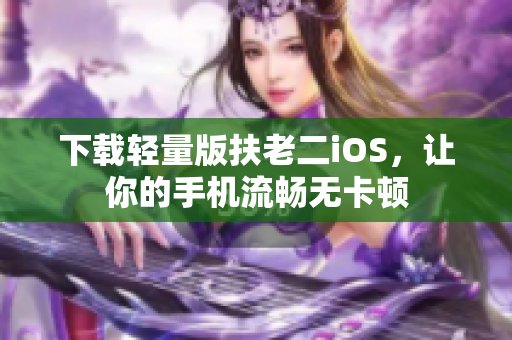 下载轻量版扶老二iOS，让你的手机流畅无卡顿