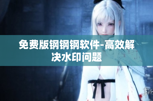 免费版钢钢钢软件-高效解决水印问题