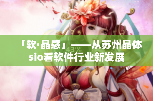 「软·晶感」——从苏州晶体sio看软件行业新发展