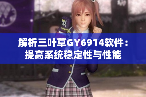解析三叶草GY6914软件：提高系统稳定性与性能