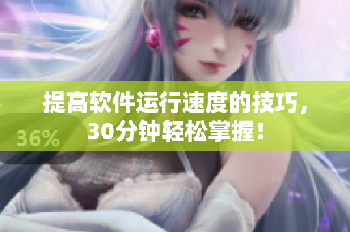 提高软件运行速度的技巧，30分钟轻松掌握！