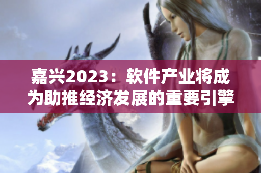 嘉兴2023：软件产业将成为助推经济发展的重要引擎