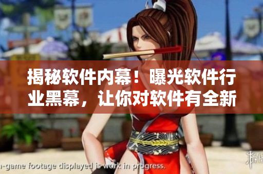揭秘软件内幕！曝光软件行业黑幕，让你对软件有全新认识