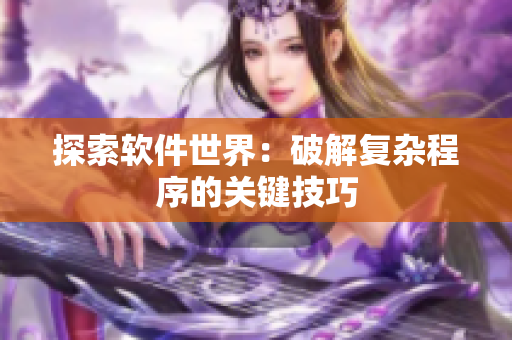 探索软件世界：破解复杂程序的关键技巧