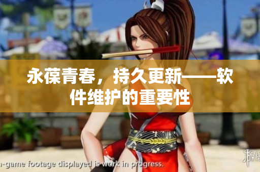 永葆青春，持久更新——软件维护的重要性
