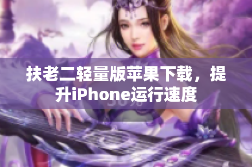 扶老二轻量版苹果下载，提升iPhone运行速度