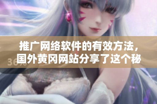 推广网络软件的有效方法，国外黄冈网站分享了这个秘诀