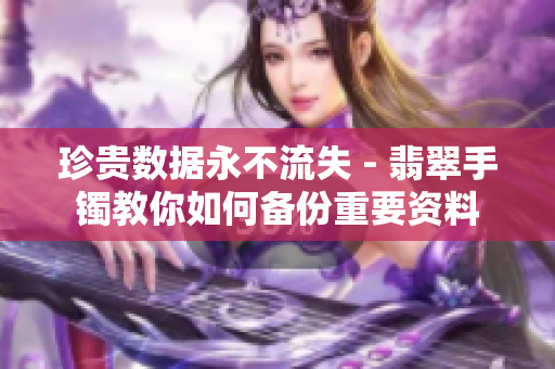 珍贵数据永不流失 - 翡翠手镯教你如何备份重要资料