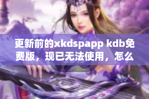 更新前的xkdspapp kdb免费版，现已无法使用，怎么办？