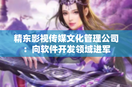 精东影视传媒文化管理公司：向软件开发领域进军