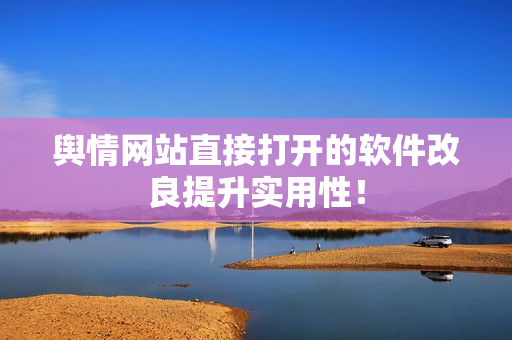 舆情网站直接打开的软件改良提升实用性！