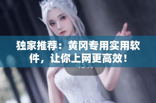 独家推荐：黄冈专用实用软件，让你上网更高效！