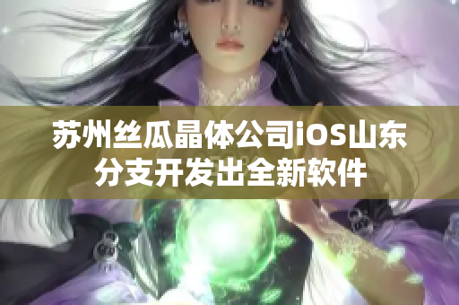 苏州丝瓜晶体公司iOS山东分支开发出全新软件