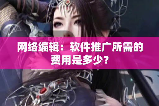 网络编辑：软件推广所需的费用是多少？