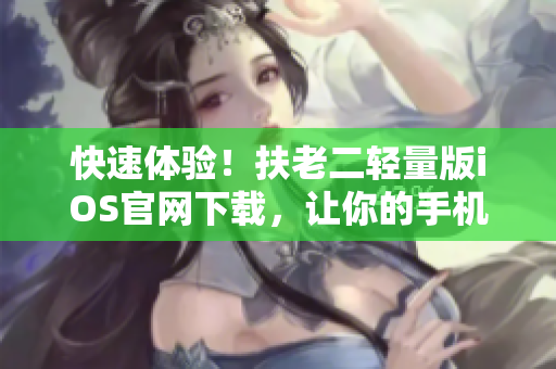 快速体验！扶老二轻量版iOS官网下载，让你的手机运行更快