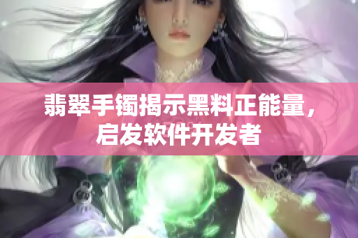翡翠手镯揭示黑料正能量，启发软件开发者