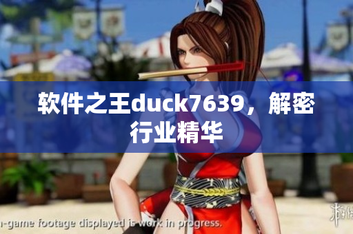 软件之王duck7639，解密行业精华