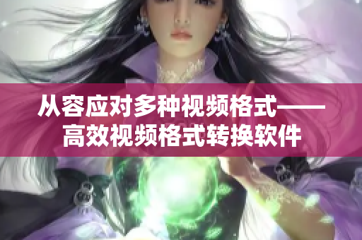 从容应对多种视频格式——高效视频格式转换软件