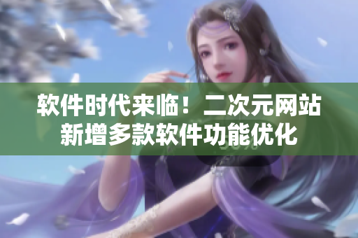 软件时代来临！二次元网站新增多款软件功能优化