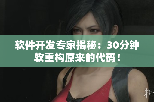 软件开发专家揭秘：30分钟软重构原来的代码！