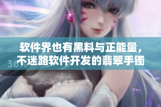 软件界也有黑料与正能量，不迷路软件开发的翡翠手镯