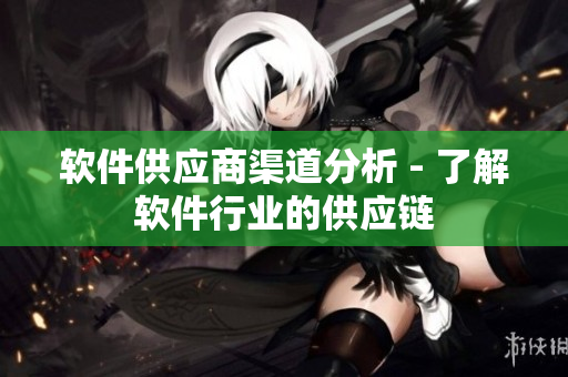 软件供应商渠道分析 - 了解软件行业的供应链